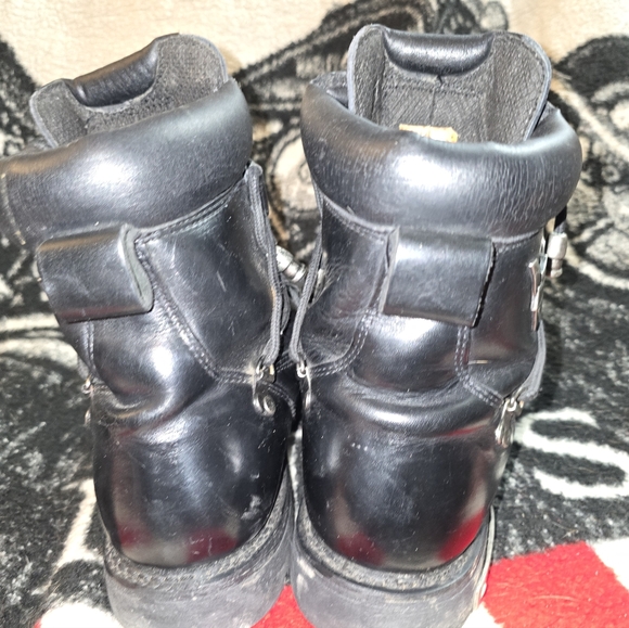 Harley Davidson Brake Light Black Leather Boots 14